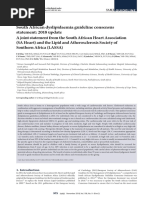 SA Dyslipidaemia Guideline Consensus Statement 2018