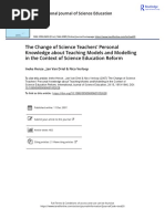 The Change of Science Teachers' Personal Knowledge About Teaching Models and Modelling in The Context of Science Education Reform