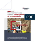 Tema 21 - Prevencion de Riesgos Laborales y Responsabilidades Del Empleado Publico (IVASPE)