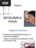 Tema 2. Bioquímica Del Agua 2022