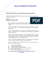 Lei 3100/92 Estatuto Dos Servidores Paulista/pe