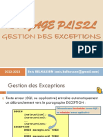 5 - Langage PLSQL - Execptions