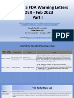 Brief of FDA CDER Warning Letters Feb 2023 Part I 1677260461