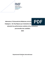 Methodologie Dadmission - 2023 - Candidats Internationaux - UMP Iuliu Hatieganu Cluj-Napoca 1