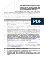 Prefeitura/trabalhe-Conosco/processo Seletivo Públicos-Publicos