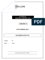 MATH P1 GR11 NOV2013 QP (Eng)