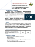 1.1.1 Terminos de Referencia para Alquiler de Excavadora Hidraulica.