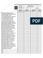 Registro de Control de Asistencia Organizado Por Semana de Marzo A Diciembre en El Marco de La Estrategia Aprendo en Casa - 2022