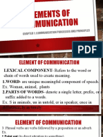 Elements of Communication