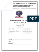 18ECL67 Communication LAB MANUAL