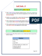 OOP - Lab Task-5 - Methods - UML To JAVA Code