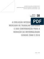 A Evolução Intersetorial Do Mercado de Trabalho Capixaba E Sua Contribuição para A Redução Da Informalidade CENSOS 2000 E 2010