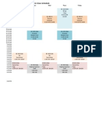 FALL 2011 Class Schedule: Mon Tues Wed Thurs Friday