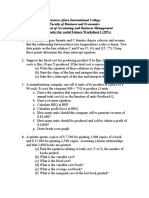 Mathematics For Social Science Worksheet I (20%)