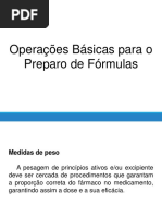 Operações Básicas para o Preparo de Fórmulas