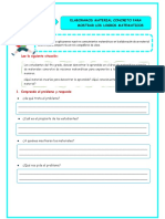 Ficha Mier 14 Matemática Elaboro Material Concreto FB Maestras de Primarias Unidas 933623393