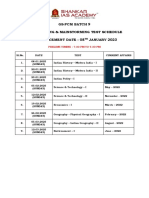 2022 2023 UPSC GS PRESTORM SCHEDULE GS PCM BATCH Batch 9