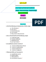 Groups ABCD - Internal Medicine End Block Questios