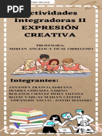 Actividades Integradoras II Expresión Creativa: Integrantes