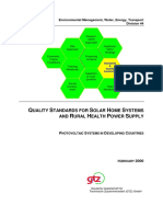 GTZ Quality Standards For Solar Home Systems and Rural Health Power Supply