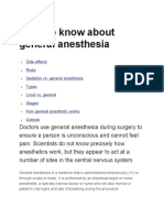 What To Know About General Anesthesia