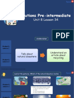 Solutions Pre-Intermediate Unit 8 Lesson 34