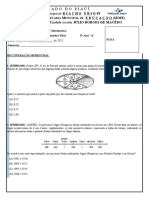 8º Ano A - Matemática (Recuperação)