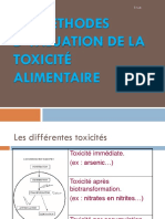 Les Méthodes D'études en Toxicologie Alimentaire