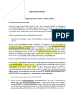 Resumo - DIREITO CONSTITUCIONAL