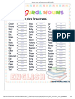 Ejercicio Online de Plural Nouns