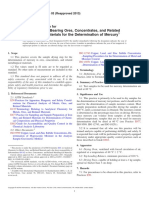 Drying of Metal Bearing Ores, Concentrates, and Related Metallurgical Materials For The Determination of Mercury