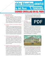 Las Conspiraciones Criollas en El Perú para Tercer y Cuarto Grado de Secundaria