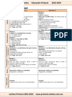 Abril - 2do Grado Dosificación (2022-2023)