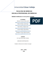 Nulidad e Ineficacia en El Acto Jurídico Conyugal