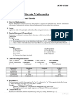 Discrete Chapter 1 Logics and Proofs