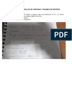 Ejercicios Intervalos de Confianza, Pruebas de Hipótesis