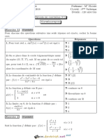 Devoir de Contrôle N°2 1er Semestre - Math - 3ème Technique (2017-2018) MR Zantour Hamdi