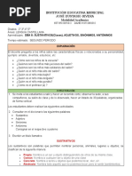 Planeación Multigrado - Lenguiaje - 2° A 5° - DBA 8 - SUSTANTIVOS,-ADJETIVOS-SINÓNIMOS-ANTÓNIMOS