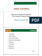 Hspice Tutorial: Department of Electrical Engineering The University of Texas at Dallas