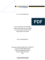 Tercer Avance Trabajo Final Diplomado Talento Humano