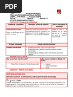 Sesion de Aprendizaje Comun