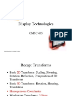 Display Technologies: CMSC 435