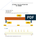 Structural Calculation For Gl1 Beam: 1. Description