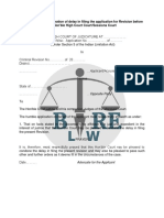 Application For Condonation of Delay in Filing The Application For Revision Before The Honble High Court CourtSessions Court - Watermark