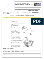 Avaliação de Português 2º Bimestre