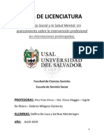 Tesis El Trabajo Social y La Salud Mental