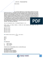 LISTA 08 - Trigonometria