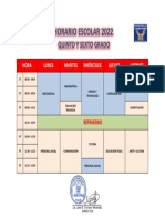 Horario Escolar 2022 - 5° y 6° Primaria