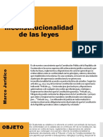 Inconstitucionalidad de Las Leyes