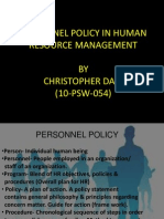 Personnel Policy Presentation